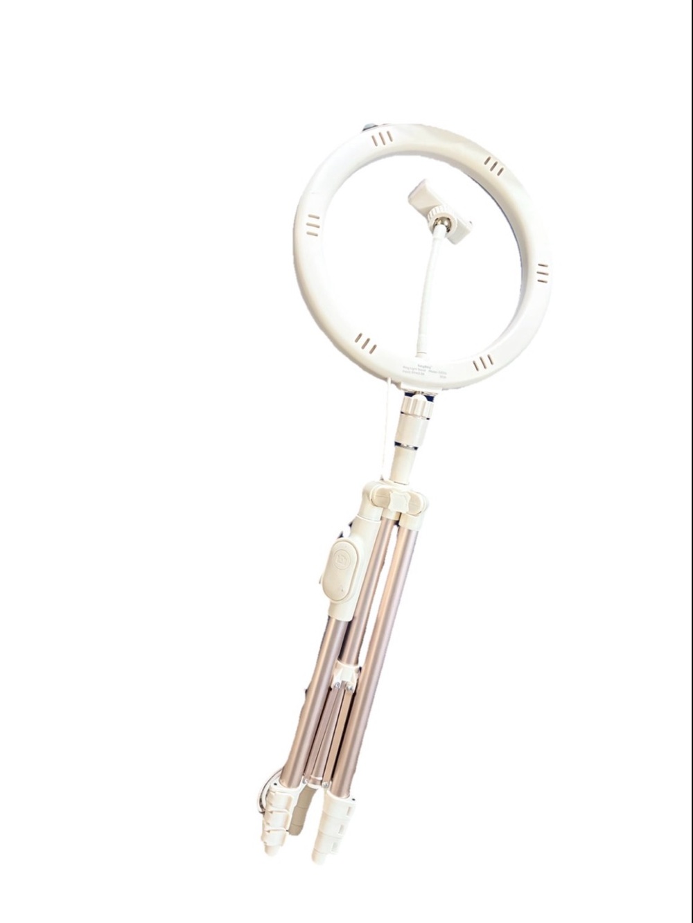 LED Ring Light with Tripod and Phone Mount - White